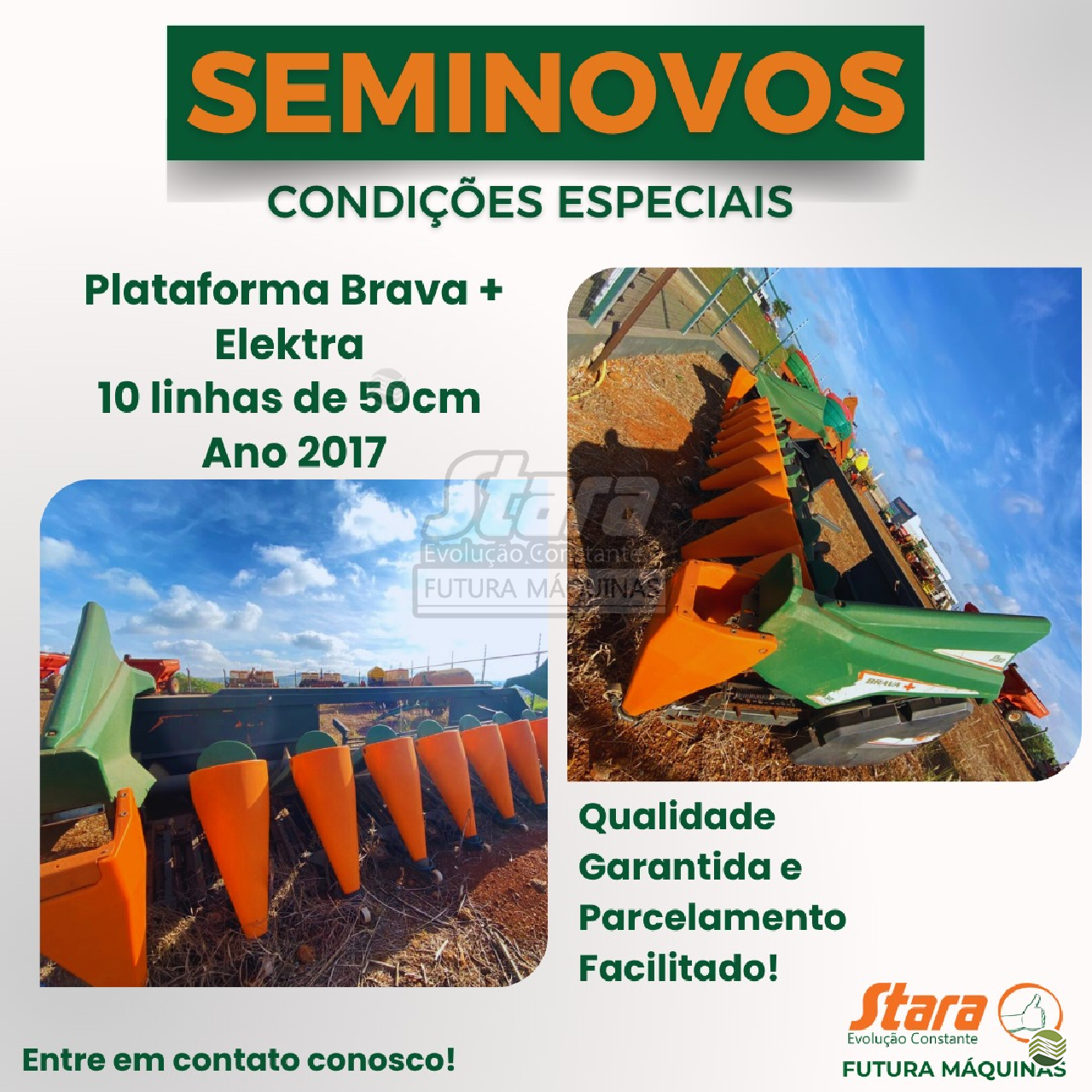 PLATAFORMA COLHEITADEIRA STARA BRAVA + Futura Máquinas Agrícolas - Stara PATOS DE MINAS MINAS GERAIS MG